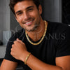 Stainless Steel Necklace and Bracelet, Infinite Design, Polished, Golden Finish, 06.116.0007.1.22