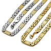 Stainless Steel Necklace and Bracelet, Infinite Design, Polished, Golden Finish, 06.116.0007.1.22