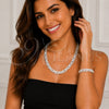 Stainless Steel Necklace and Bracelet, Polished, Silver Finish, 06.116.0057.3