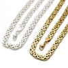 Stainless Steel Necklace and Bracelet, Polished, Silver Finish, 06.116.0057.3