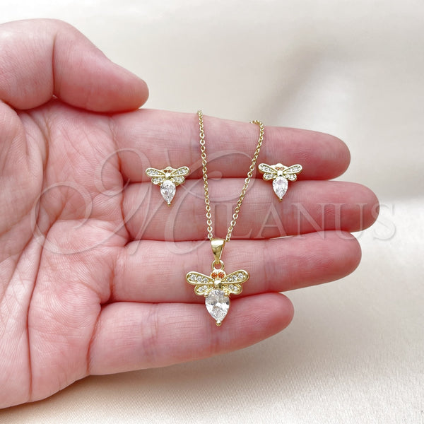 Gold Filled Ring — Earring and Pendant Adult Set Bee Design with — alternate product view — SKU 160173 | Oro Laminado anillo — Earring and Pendant Adult Set Bee diseño with — SKU 160173