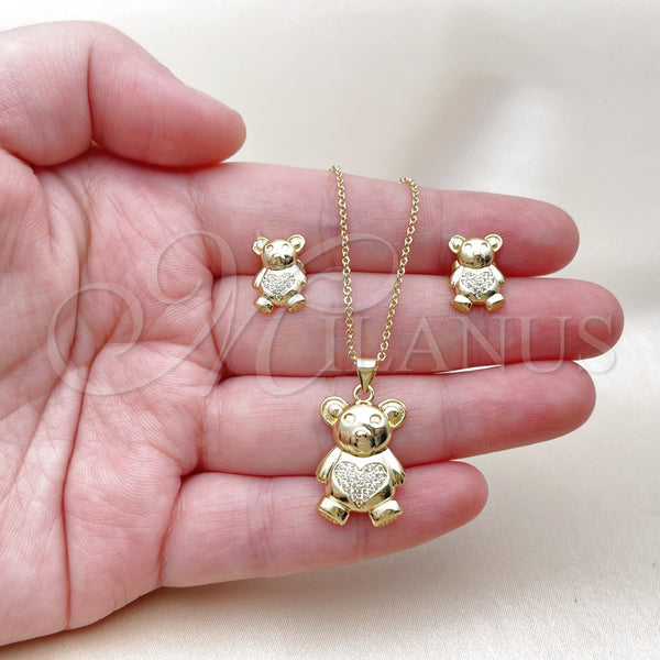 Gold Filled Ring — Earring and Pendant Adult Set Teddy Bear and — alternate product view — SKU 160184 | Oro Laminado anillo — Earring and Pendant Adult Set Teddy Bear and — SKU 160184