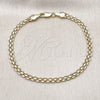 Gold Filled Bracelet — Basic Bracelet Bismark Design Polished Tricolor 04. Thickness — alternate product view — SKU 160205 | Oro Laminado brazalete — básico Bracelet Bismark diseño pulido Tricolor 04. Thickness — SKU 160205