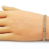 Oro Laminado Basic Bracelet, Gold Filled Style Bismark Design, Polished, Tricolor, 03.213.0354.07 (05 MM Thickness, 8 Inches Length)