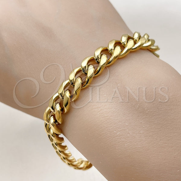 Stainless Steel Bracelet — Basic Bracelet Miami Cuban Design Polished 03. Thickness — alternate product view — SKU 160213 | Acero Inoxidable brazalete — básico Bracelet Miami Cuban diseño pulido 03. Thickness — SKU 160213
