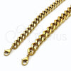Stainless Steel Basic Bracelet, Miami Cuban Design, Polished, Golden Finish, 03.435.0002.09 — alternate product view — SKU 160214 | Acero inoxidable básico Bracelet, Miami Cuban diseño, pulido, acabado dorado, 03.435.0002.09 — vista alternativa — SKU 160214