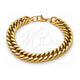 Stainless Steel Basic Bracelet, Miami Cuban Design, Polished, Golden Finish, 03.278.0023.1.09 (Thickness, 9 Inches Length)