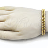 Stainless Steel Basic Bracelet, Miami Cuban Design, Polished, Golden Finish, 03.435.0004.09 (Thickness, 9 Inches Length)