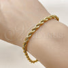 Stainless Steel Basic Bracelet, Rope Design, Polished, Golden Finish, 03.435.0005.09 — alternate product view — SKU 160228 | Acero inoxidable básico Bracelet, Rope diseño, pulido, acabado dorado, 03.435.0005.09 — vista alternativa — SKU 160228