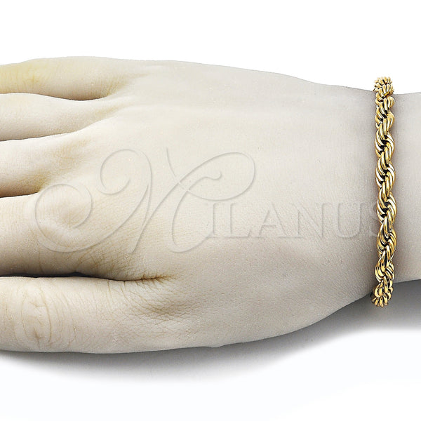 Stainless Steel Bracelet — Basic Bracelet Rope Design Polished 03. Thickness 24 — alternate product view — SKU 160230 | Acero Inoxidable brazalete — básico Bracelet Rope diseño pulido 03. Thickness 24 — SKU 160230
