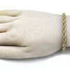 Stainless Steel Basic Bracelet, Rope Design, Polished, Golden Finish, 03.278.0012.1.09 (Thickness, 24 Inches Length)