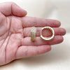 Oro Laminado Huggie Hoop, Gold Filled Style with White Cubic Zirconia, Polished, Golden Finish, 02.283.0274.20