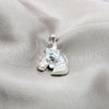 Sterling Silver Fancy Pendant, Horse Design, Polished, Silver Finish, 05.393.0003