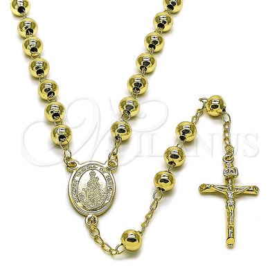 Oro Laminado joyería — Medium Rosary Caridad del Cobre and Crucifix diseño por Mayoreo, vista principal del producto