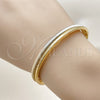 Oro Laminado Individual Bangle, Gold Filled Style Twist Design, Polished, Tricolor, 07.170.0063 (Thickness, One size fits all)
