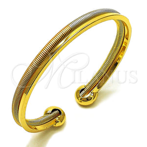 Gold Filled Jewelry — Individual Bangle Twist Design Polished Tricolor 07. Thickness — main product view — SKU 160333 | Oro Laminado joyería — Individual Bangle Twist diseño pulido Tricolor 07. Thickness — SKU 160333