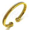 Oro Laminado Individual Bangle, Gold Filled Style Twist Design, Polished, Tricolor, 07.170.0063 (Thickness, One size fits all)