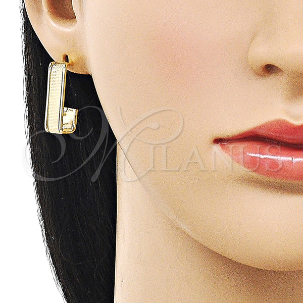 Gold Filled Hoop Earrings — Small Hoop Diamond Cutting 02. — alternate product view — SKU 160336 | Oro Laminado aretes de aro — aro pequeño Diamond Cutting 02. — SKU 160336