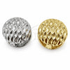 Oro Laminado Huggie Hoop, Gold Filled Style Ball Design, Diamond Cutting Finish, Golden Finish, 02.195.0358.15