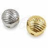 Oro Laminado Huggie Hoop, Gold Filled Style Ball Design, Diamond Cutting Finish, Golden Finish, 02.195.0359.15