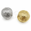 Oro Laminado Huggie Hoop, Gold Filled Style Ball Design, Diamond Cutting Finish, Golden Finish, 02.195.0361.16