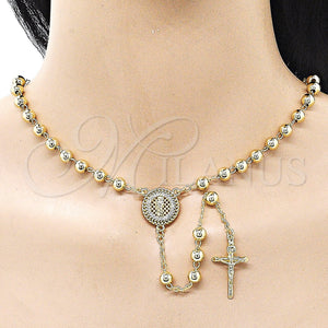 Gold Filled Jewelry — Medium Rosary San Judas and Crucifix Design with — alternate product view — SKU 160395 | Oro Laminado joyería — Medium Rosary San Judas and Crucifix diseño with — SKU 160395