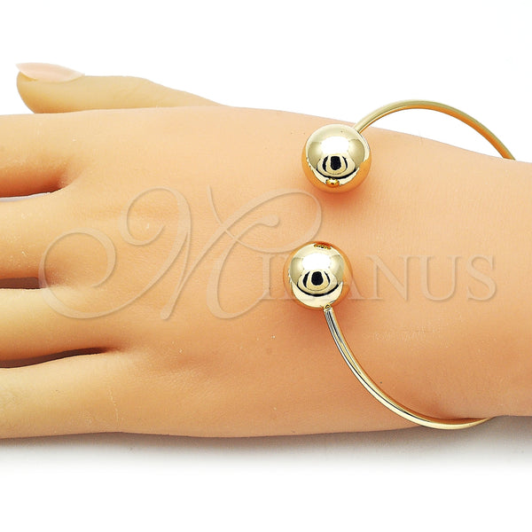 Gold Filled Jewelry — Individual Bangle Ball Design Polished 07. 02 MM — alternate product view — SKU 160401 | Oro Laminado joyería — Individual Bangle Ball diseño pulido 07. 02 MM — SKU 160401