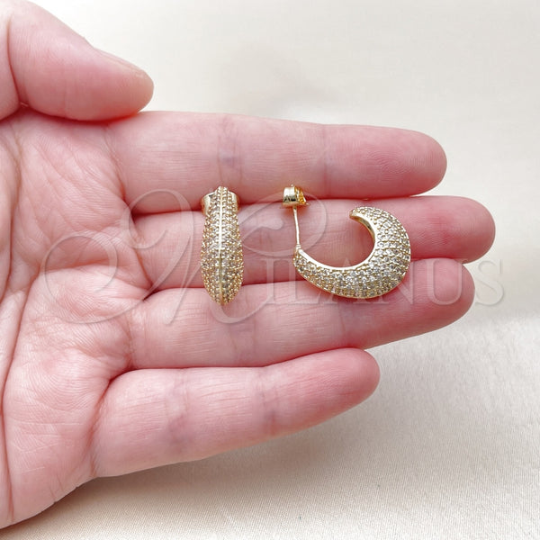 Gold Filled Ring — Stud Earring with White Cubic Zirconia Polished 02. — alternate product view — SKU 160403 | Oro Laminado anillo — Stud Earring with blanco Cubic Zirconia pulido 02. — SKU 160403