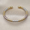 Oro Laminado Individual Bangle, Gold Filled Style Hollow Design, Polished, Tricolor, 07.170.0070 (05 MM Thickness, One size fits all)