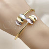 Oro Laminado Individual Bangle, Gold Filled Style Polished, Tricolor, 07.170.0071 (Thickness, One size fits all)