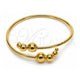Aro Individual 07.170.0072 Oro Laminado, Diseño de Bola, Pulido, Tono Dorado (Grosor 02.5 MM, Talla Unica)