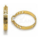 Oro Laminado Medium Hoop, Gold Filled Style Miami Cuban and Love Design, Polished, Golden Finish, 02.170.0514.40