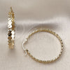 Oro Laminado Medium Hoop, Gold Filled Style Diamond Cutting Finish, Golden Finish, 02.170.0518.40