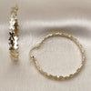Oro Laminado Medium Hoop, Gold Filled Style Diamond Cutting Finish, Golden Finish, 02.170.0520.40