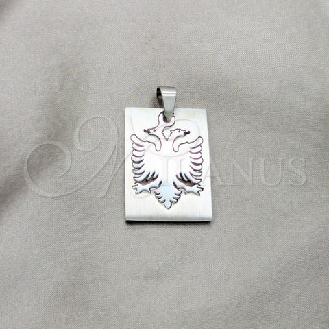 Stainless Steel Fancy Pendant, Eagle Design, Polished, Steel Finish, 05.63.1171