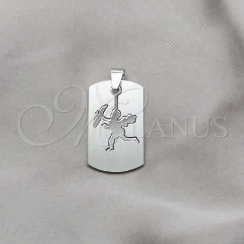 Stainless Steel Fancy Pendant, Angel Design, Polished, Steel Finish, 05.63.1172