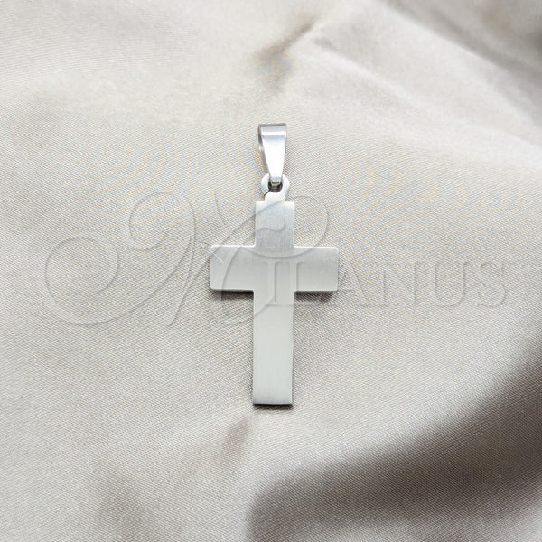 Stainless Steel Fancy Pendant, Cross Design, Polished, Steel Finish, 05.63.1173