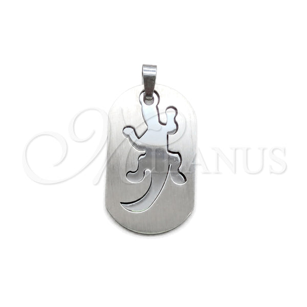 Stainless Steel Fancy Pendant, Lizard Design, Polished, Steel Finish, 05.63.1174