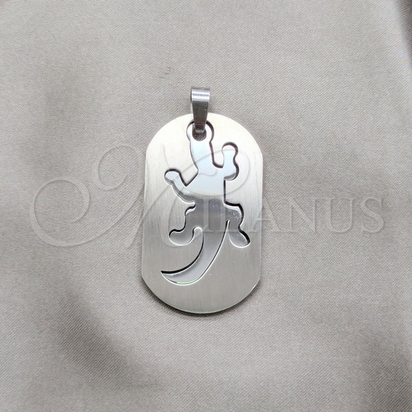 Stainless Steel Fancy Pendant, Lizard Design, Polished, Steel Finish, 05.63.1175