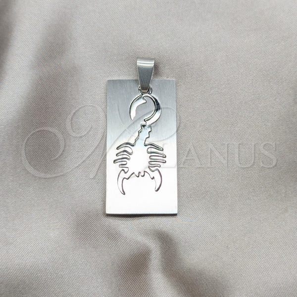 Stainless Steel Fancy Pendant, Scorpion Design, Polished, Steel Finish, 05.63.1177