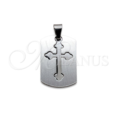 Stainless Steel Religious Pendant, Cross Design, Polished, Steel Finish, 05.63.1179 for wholesale, main product view