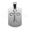 Stainless Steel Religious Pendant, Cross Design, Polished, Steel Finish, 05.63.1179