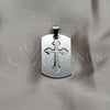 Stainless Steel Religious Pendant, Cross Design, Polished, Steel Finish, 05.63.1179