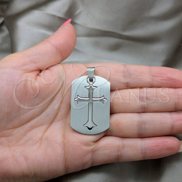 Stainless Steel Pendant — Religious Pendant Cross Design Polished 05.63. — alternate product view — SKU 160460 | Acero Inoxidable dije — Religious Pendant cruz diseño pulido 05.63. — SKU 160460
