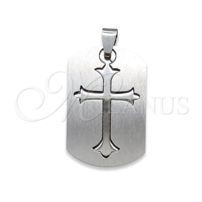 Stainless Steel Religious Pendant, Cross Design, Polished, Steel Finish, 05.63.1180 for wholesale, main product view