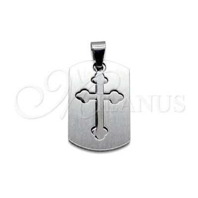 Stainless Steel Religious Pendant, Cross Design, Polished, Steel Finish, 05.63.1181 for wholesale, main product view