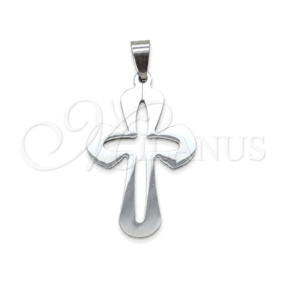 Stainless Steel Religious Pendant, Cross Design, Polished, Steel Finish, 05.63.1182 for wholesale, main product view