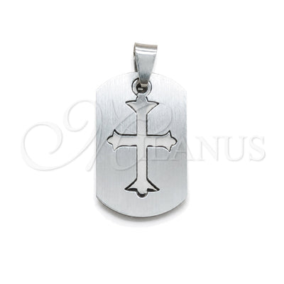 Stainless Steel Religious Pendant, Cross Design, Polished, Steel Finish, 05.63.1183 for wholesale, main product view