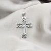 Stainless Steel Religious Pendant, Cross Design, Polished, Steel Finish, 05.63.1184