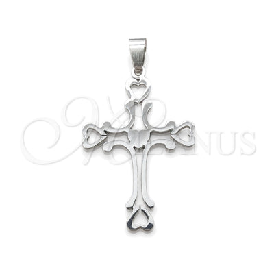 Stainless Steel Religious Pendant, Cross Design, Polished, Steel Finish, 05.63.1184 for wholesale, main product view